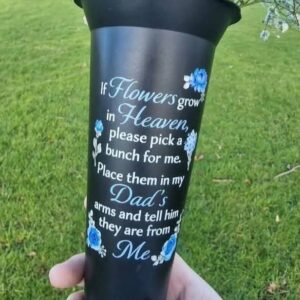 Personalised flower pots for graves