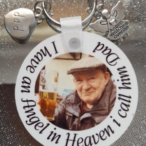 White mdf keyring sublimated