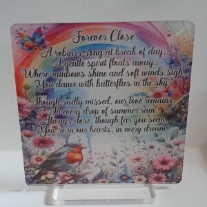 Forever close - Acrylic plaque with stand
